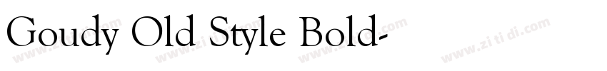 Goudy Old Style Bold字体转换